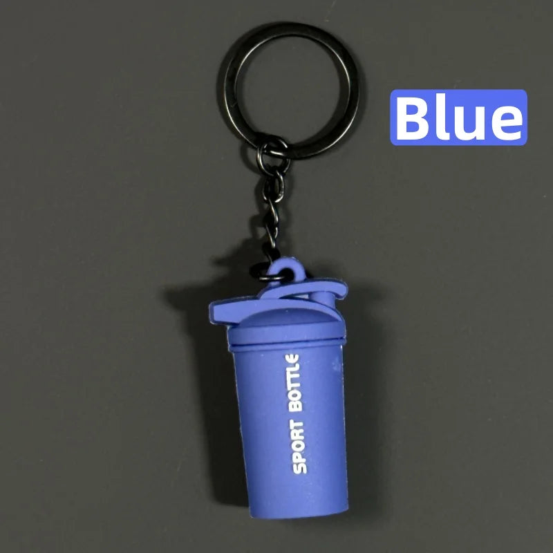 New Mini Shaker Cup Keyring for Gym Lover Shaker Bottle Keychain 7 Color Silicone Gym Gifts Sport Water Bottle Bag Charm