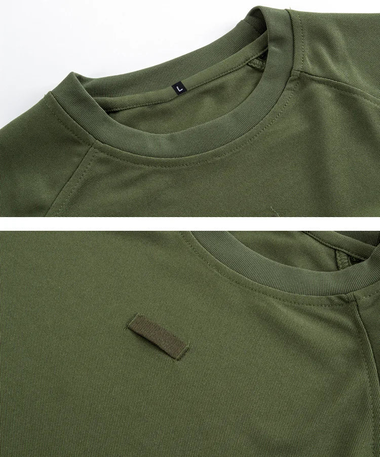 Tactical T-Shirts Men Sport Breathable Outdoor Military Tee Quick Dry Short Sleeve Shirt Hiking Hunting Army Combat Men Clothing