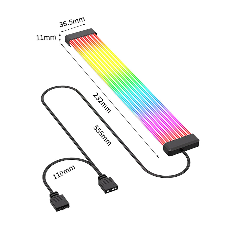 ARGB Sync Board for PC Power Supplies 24-pin GPU Graphics Cards 8-pin Cables and Chassis Illuminated Neon Cables RGB LED Strips
