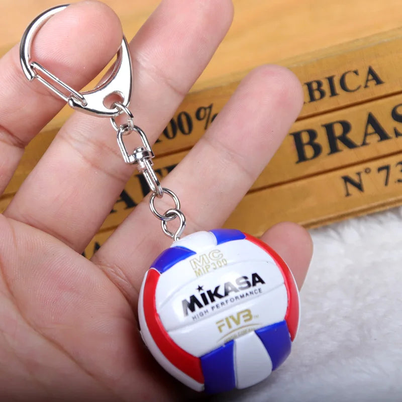 PVC Volleyball Keychain ball toy Sport Key Chain Gift Car Ball Key Holder Ring For Players Men Women Keyring Birthday Gift