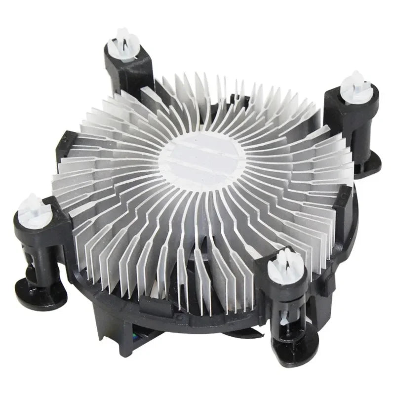 CPU Cooler Aluminum With 3.5-Inch Fan, 4-Pin Connector For Office PC Computer Intel Core I3/i5/i7 Socket 1150/1155/1156