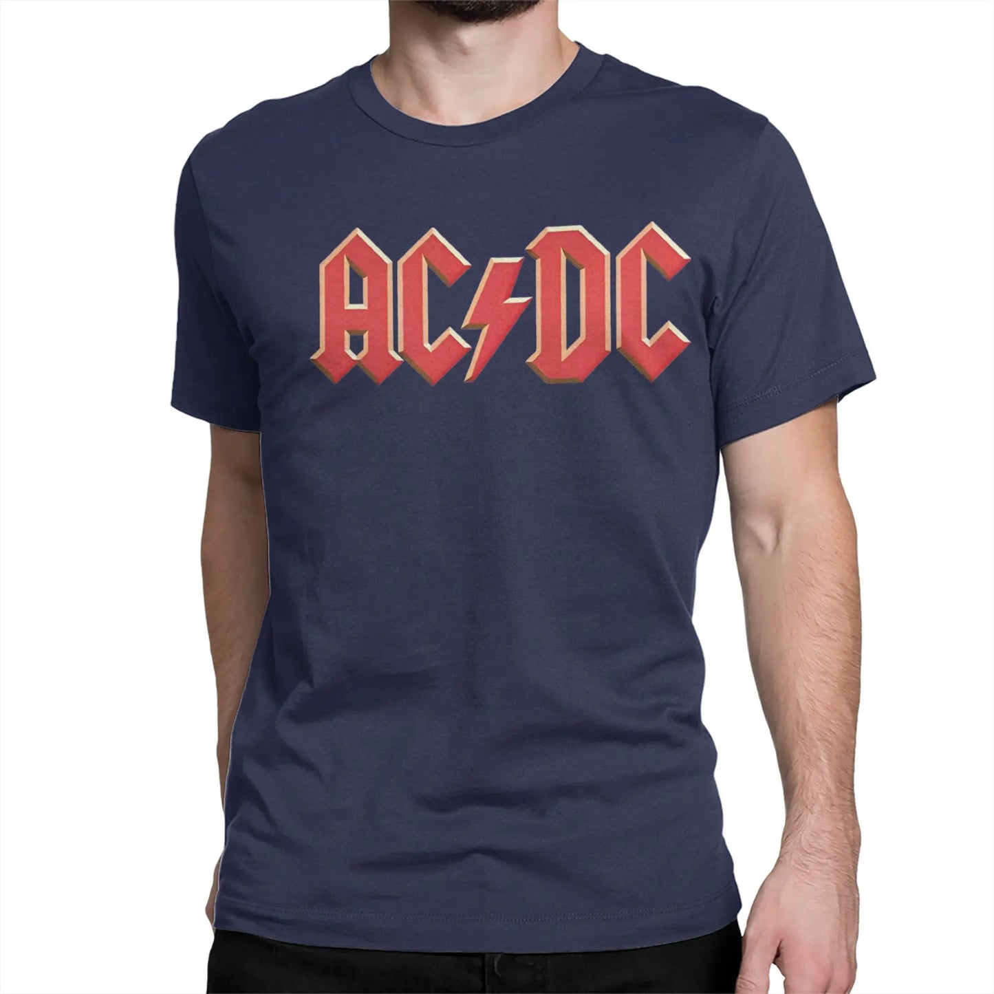 Classical AC Rock Band DC Logo T-Shirt for Men Women Round Collar Cotton T Shirt Short Sleeve Tees Party Clothing