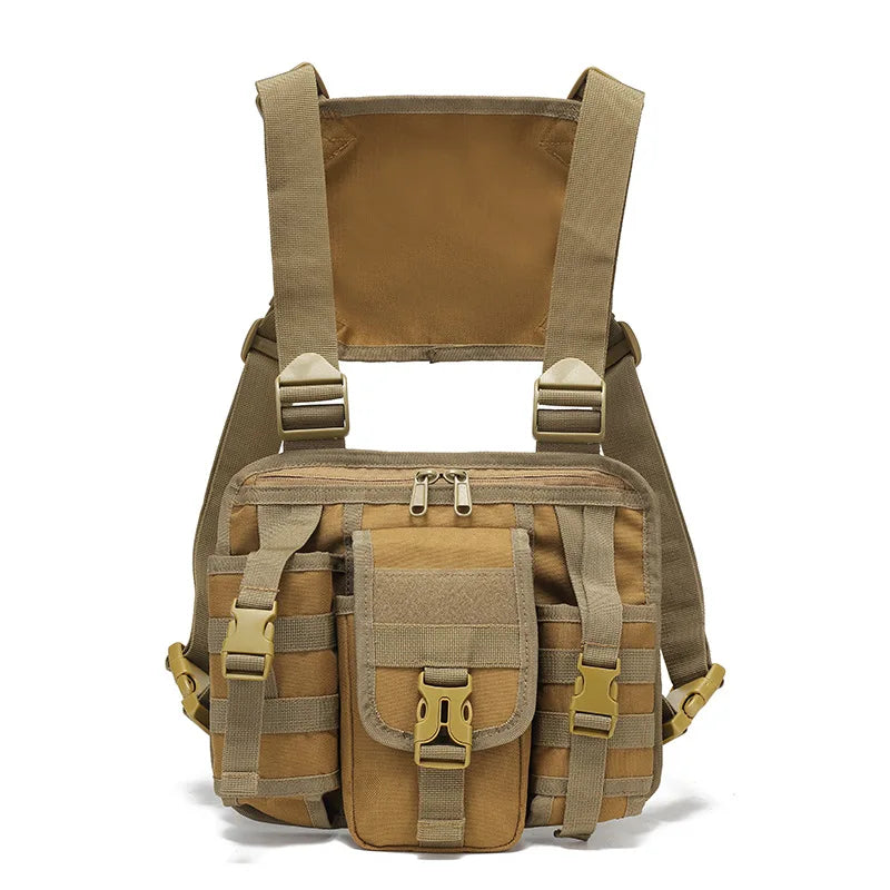 Men's Fishing Chest Bag Tactical Molle Lures Waist Pack Outdoor Hiking Climbing Backpack Large Sports Hunting Vest Fanny Pack