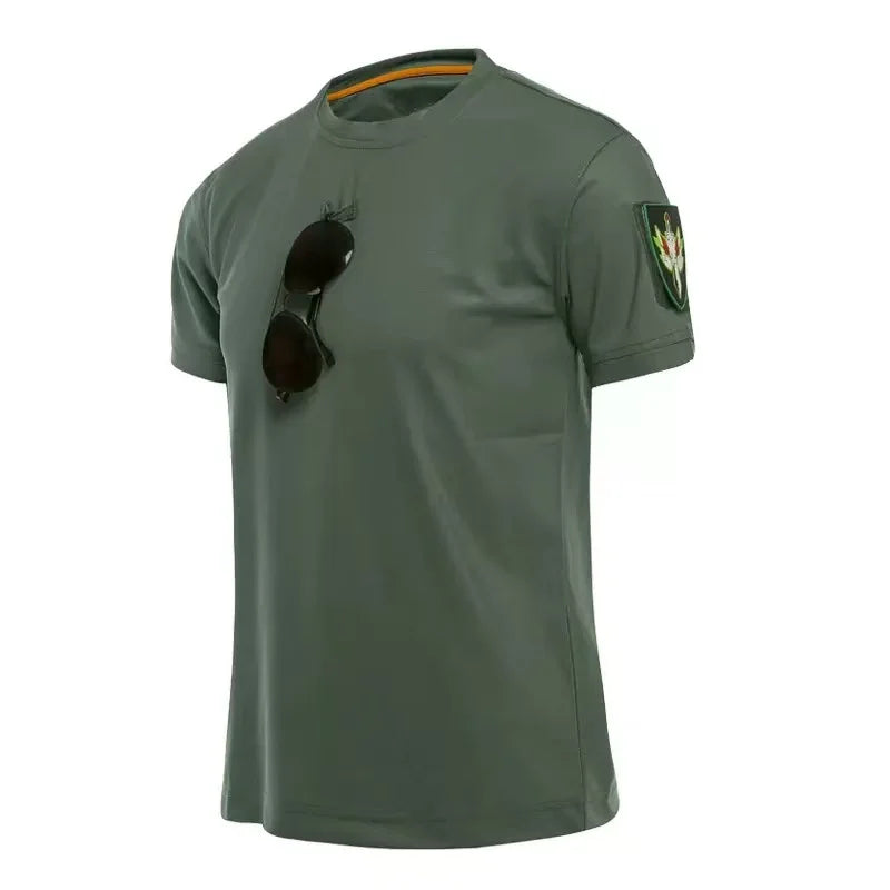 Tactical Military T-shirt Outdoor Breathable Army Combat Men Pullover Quick Dry Trekking Camping Hiking Fishing Polos Tee Tops