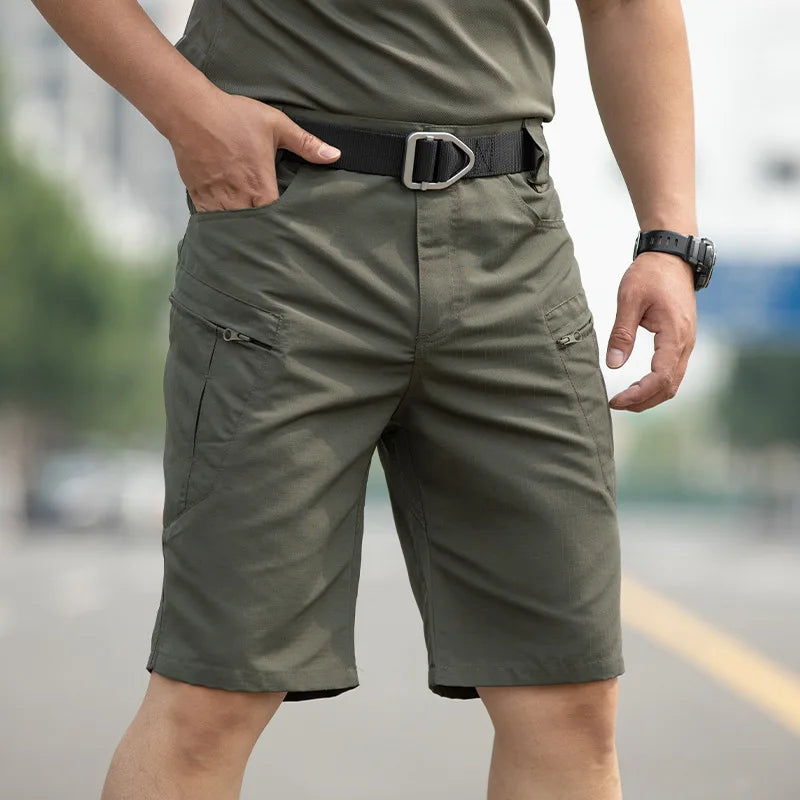 Tactical Work Shorts for Men Outdoor Casual Military Combat Hiking Cargo Shorts with Multi-Pocket Quick Dry Fishing Cargo Shorts
