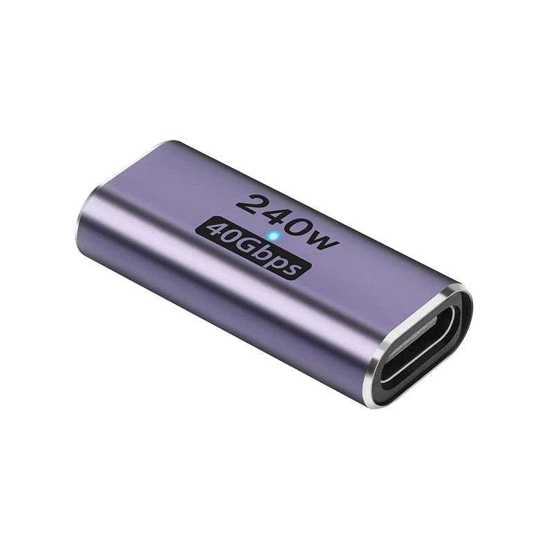USB C Female to Female Adapter with PD 240W 40Gbps 8K 60hz Video Compatible for Thunderbolt 4/3, MacBook Pro/Air,iPad, USB-C HUB