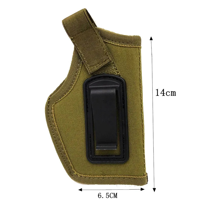 Outdoor leather case concealed carrying leather case metal clip nylon pistol case air gun bag various sizes of hunting equipment