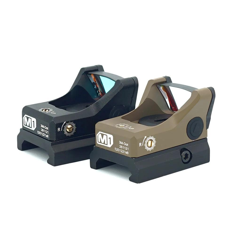 M1 Open 3MOA Green Or Red Dots Sight With Full Original Marking Tactical Airsoft Optics With 20mm Rail And universal mount