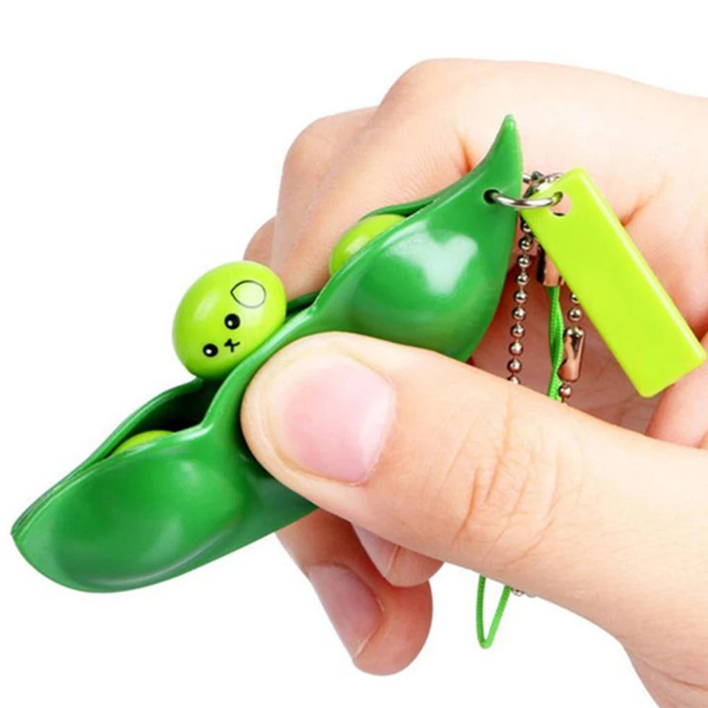 Pea Keychain with Cute Appearance Fidget Toys Accessory Creative Collectibles