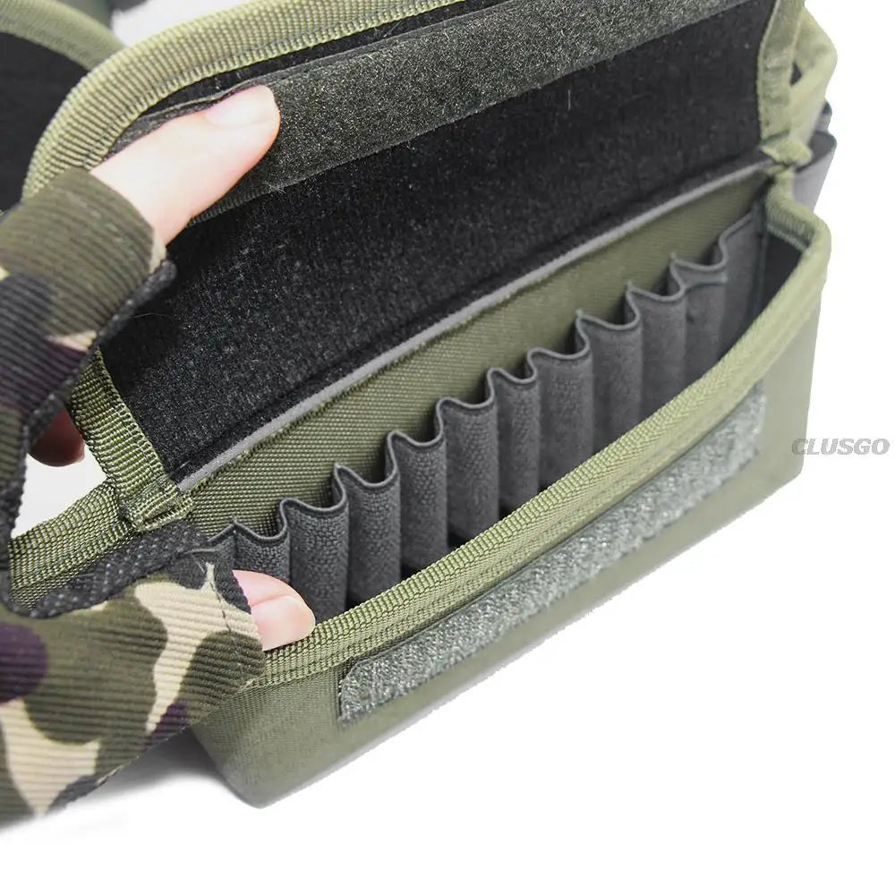 Tactical Bandolier Belt Shotgun Rifle 12 Gauge Cartridge Holder Bandolier Hold 30 Shells with Pocket & Quick Release Buckle