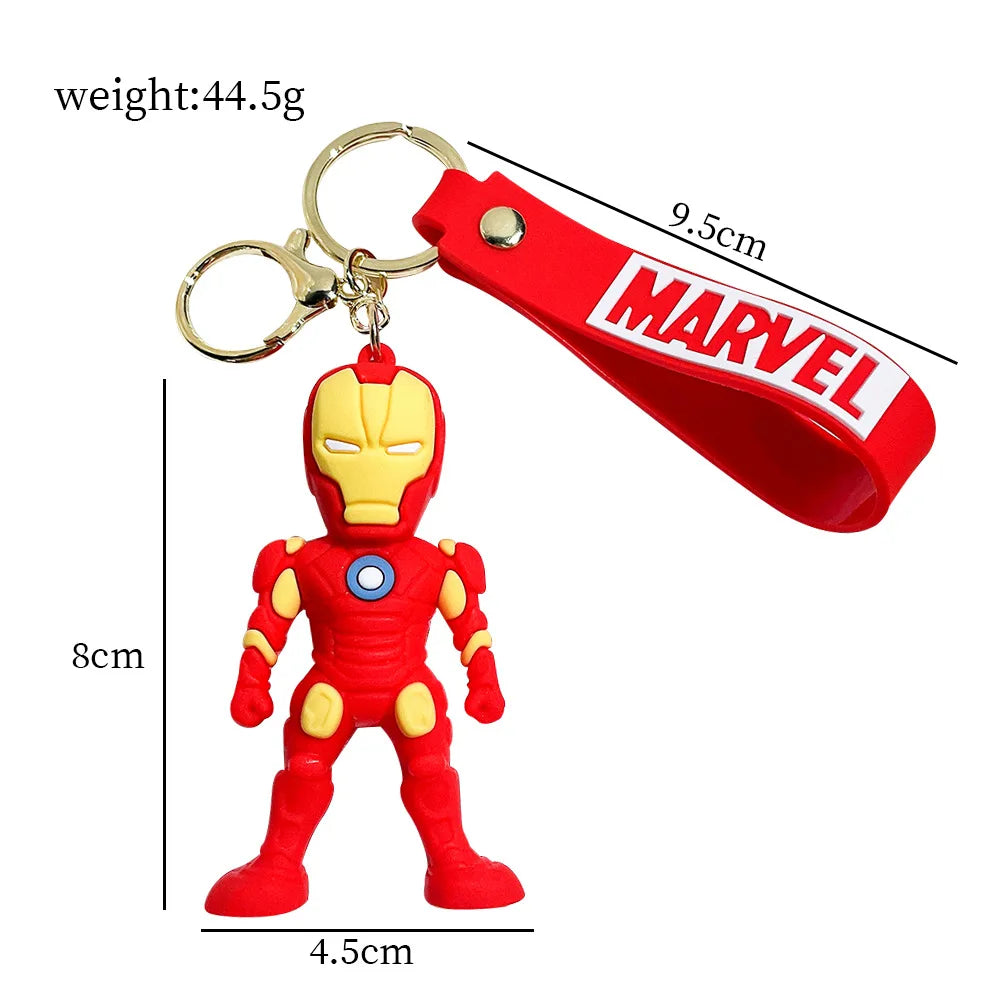 MINISO Avengers Marvel Key Chains Superheroes Iron Man Captain America Car Key Decor Keychains Backpack Pendants Accessories