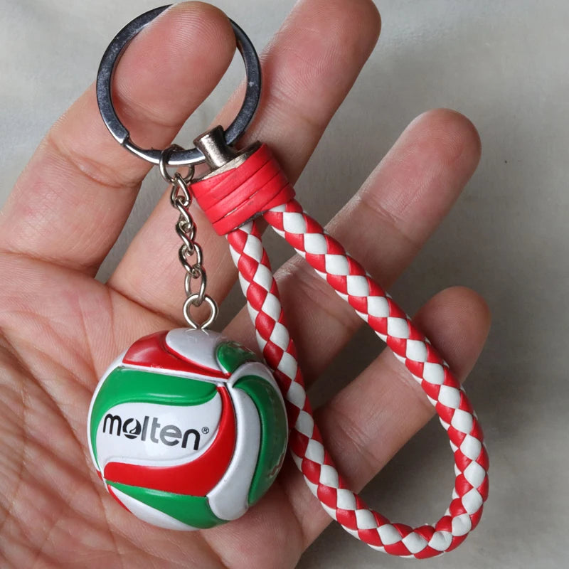 PVC Volleyball Keychain ball toy Sport Key Chain Gift Car Ball Key Holder Ring For Players Men Women Keyring Birthday Gift