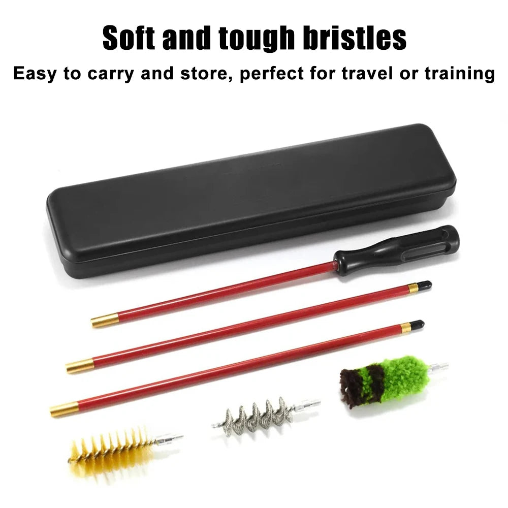 Tactical Gun Cleaning Kit 6Pcs Shotgun Cleaning Tool Gun Barrel Cleaning Brush Kit for 10/12/16/20/28/410 GA Gauge Shotgun