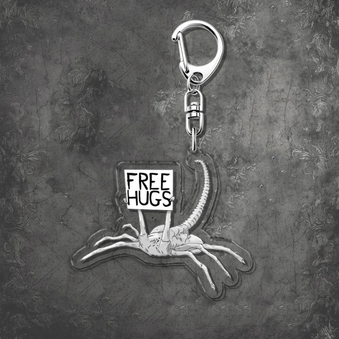 Horror Scary Classic Movie Keychain Key Chain Ring for Bag Xenomorph Sci Fi Keyring Jewelry Gamer Fans Gaming Gift