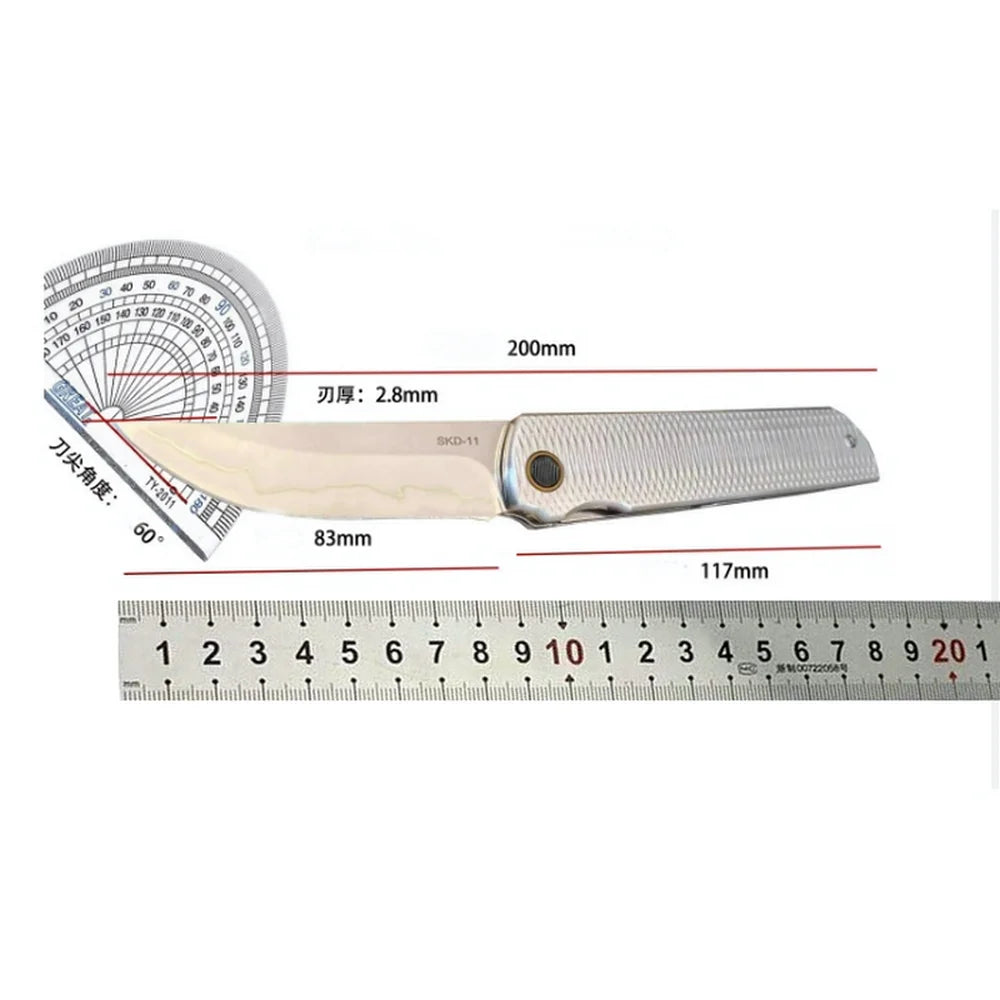 Trskt Tactical Folding Knife ,Cool Camping Knives ,Hunting Survival Tool Aluminum alloy Handle