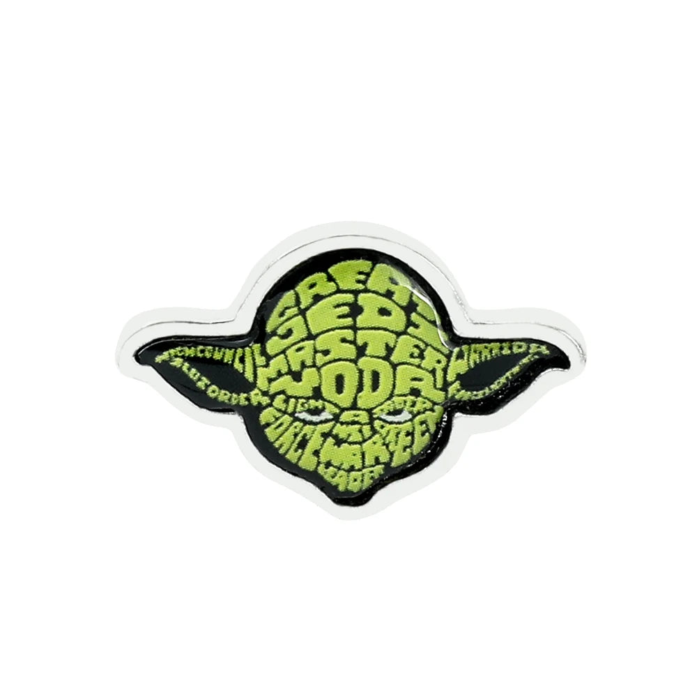 Star Wars Yoda Enamel Brooch - Cartoon Character Lapel Pin Collectible Jewelry Creative Head Portrait Gift for Fans