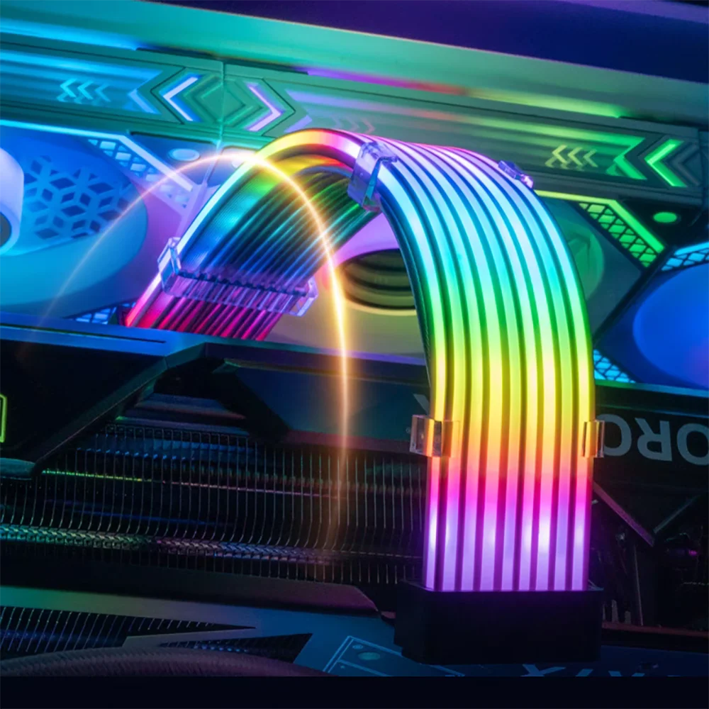 ARGB Sync Board for PC Power Supplies 24-pin GPU Graphics Cards 8-pin Cables and Chassis Illuminated Neon Cables RGB LED Strips