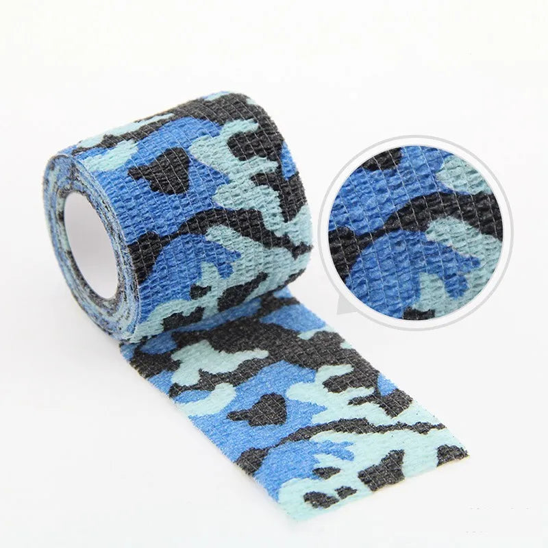 Hand Tool Camo Form Reusable Self Cling Camo Hunting Rifle Provide Insulation Fabric Tape Wrap Polyester Camouflage Equipment