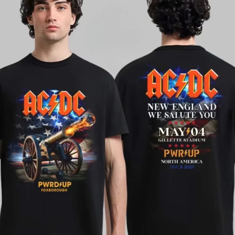 ACDC Back in Black Back in North America PWR UP Tour 2025 Two Sides Unisex T-Shirt A Best-selling and Popular Style Ins Y2k Tops