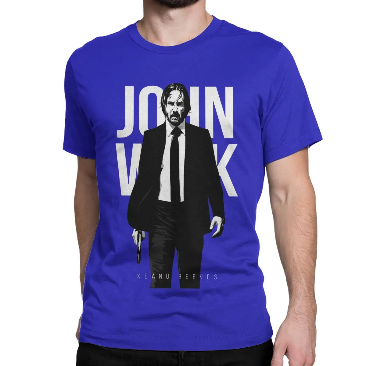 Vintage John Wick Movie T-Shirts Men Women Crew Neck Pure Cotton T Shirt Short Sleeve Tee Shirt 4XL 5XL Tops