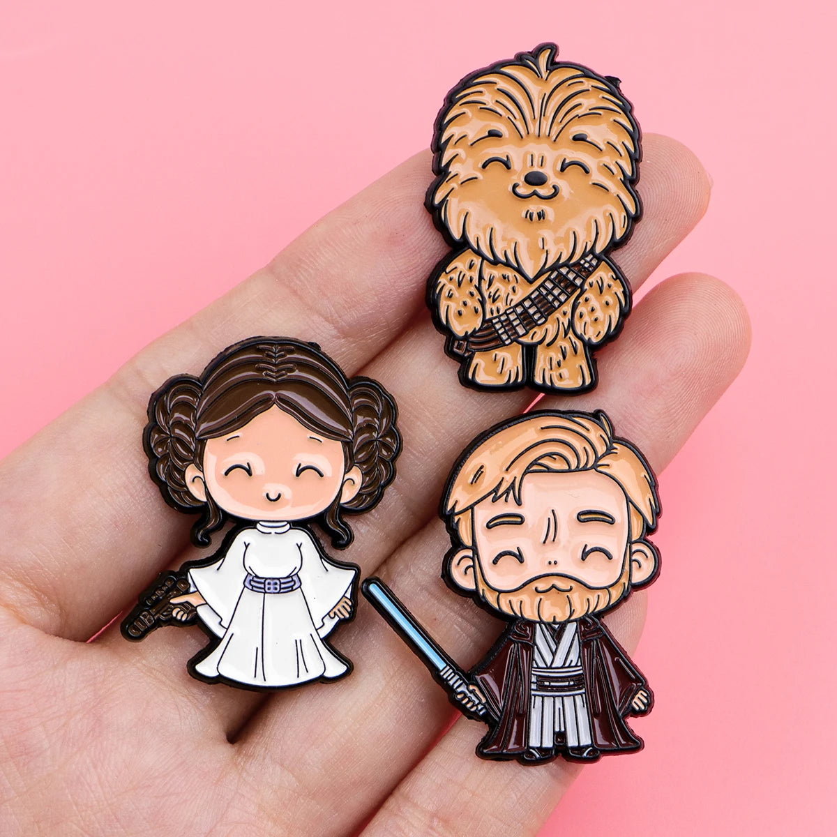 Cool Movie Fighter Enamel Pin Laser Sword Lapel Pin Badge Pins Hats Clothes Backpacks Decoration Jewelry Accessories Kids Gifts