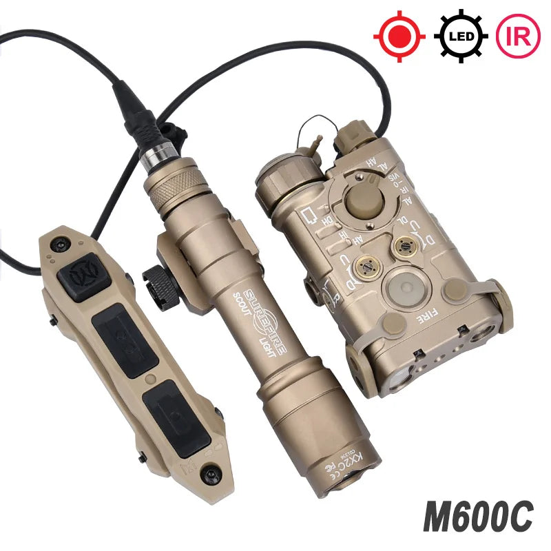 Tactical Metal NGAL Red Dot Green Blue Indicator Surefir M300A M600C Dual Function Switch Fit 20mm Rail Airsoft Hunting Laser