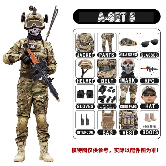 Tactical Children's Costumes Set Boys Girls Military Camping Clothing Field Role-Playing Performance Clothes  for Summer Camp