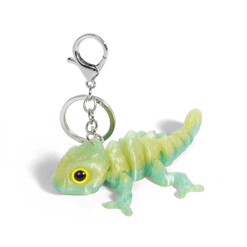 Cartoon 3D Printed Dragon Keychain Movable Joints Creative Backpack Decoration Accessories Unique Figurine Pendant Gifts