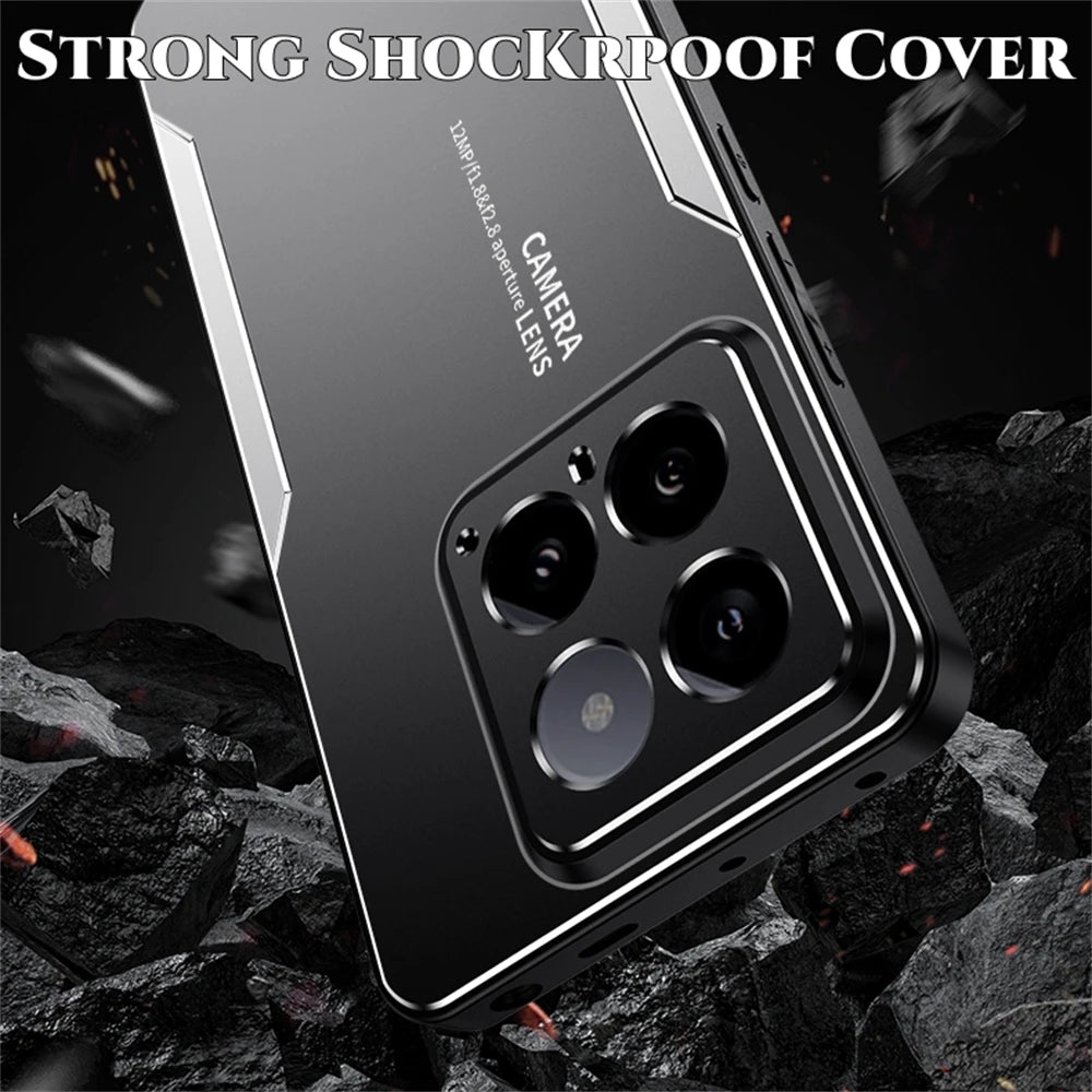 ShockProof Alloy Metal Case For Xiaomi 15T 13T 14T 12T 11T 12X 15 14 13 12 Mi 11i 10T Pro Ultra Silicone Back Cover Shell Cases