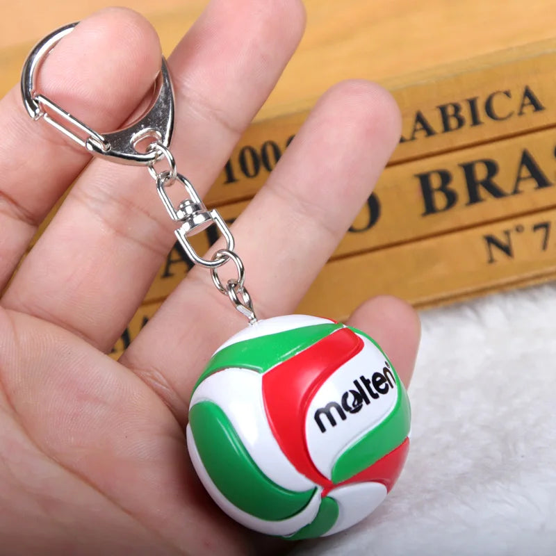 PVC Volleyball Keychain ball toy Sport Key Chain Gift Car Ball Key Holder Ring For Players Men Women Keyring Birthday Gift