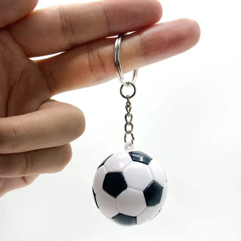 3D Sports Football Keychains Plastic Souvenirs PVC Keyring Men Soccer Fans Keychain Pendant Bag Hanging Decoration Fans Gift