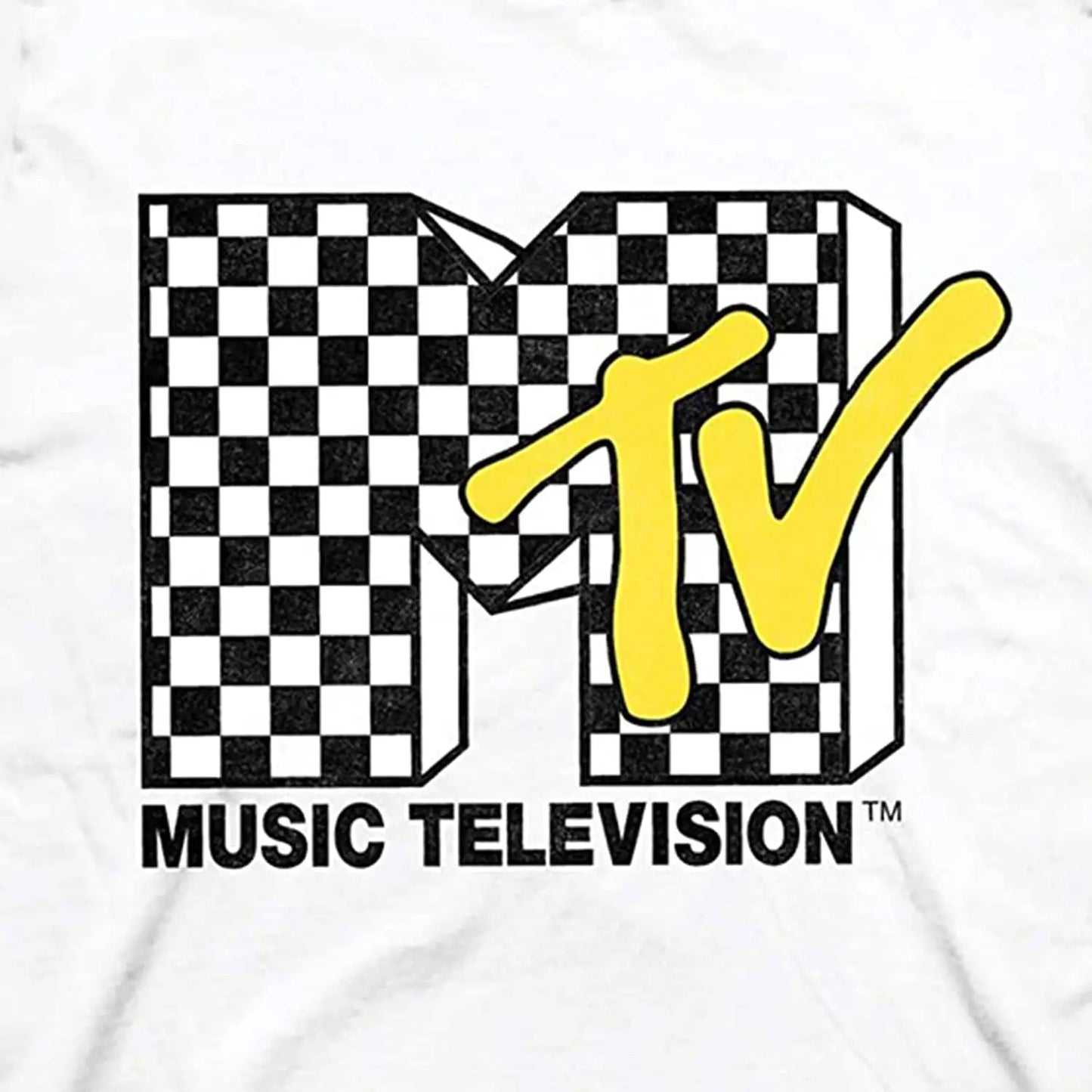 MTV Mens Shirt with Checkerboard  #TBT 1980's 1990'S Clothing  I Want My Music Television TShirt Men Print Streetwear