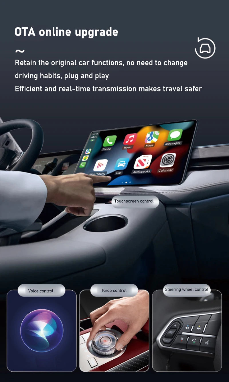 Xiaomi 2 in1 Wireless Android Auto Adapter Wireless CarPlay Dongle Car Intelligent Systems AI Smart Box For Car Wired CarPlay