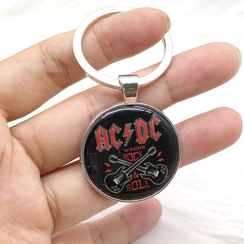 Popular Classic Rock Band Alloy Keychain Fashion Music Singer Song Pendant Key Chain Jewelry Wholesale