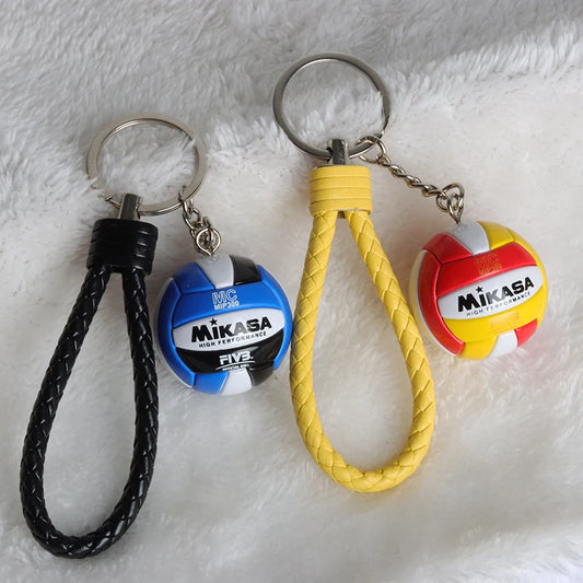 1pcs PVC  Volleyball Keychain Ornaments Business Volleyball Men Women Gifts Beach Ball Sport Key Chain  jewelry gift
