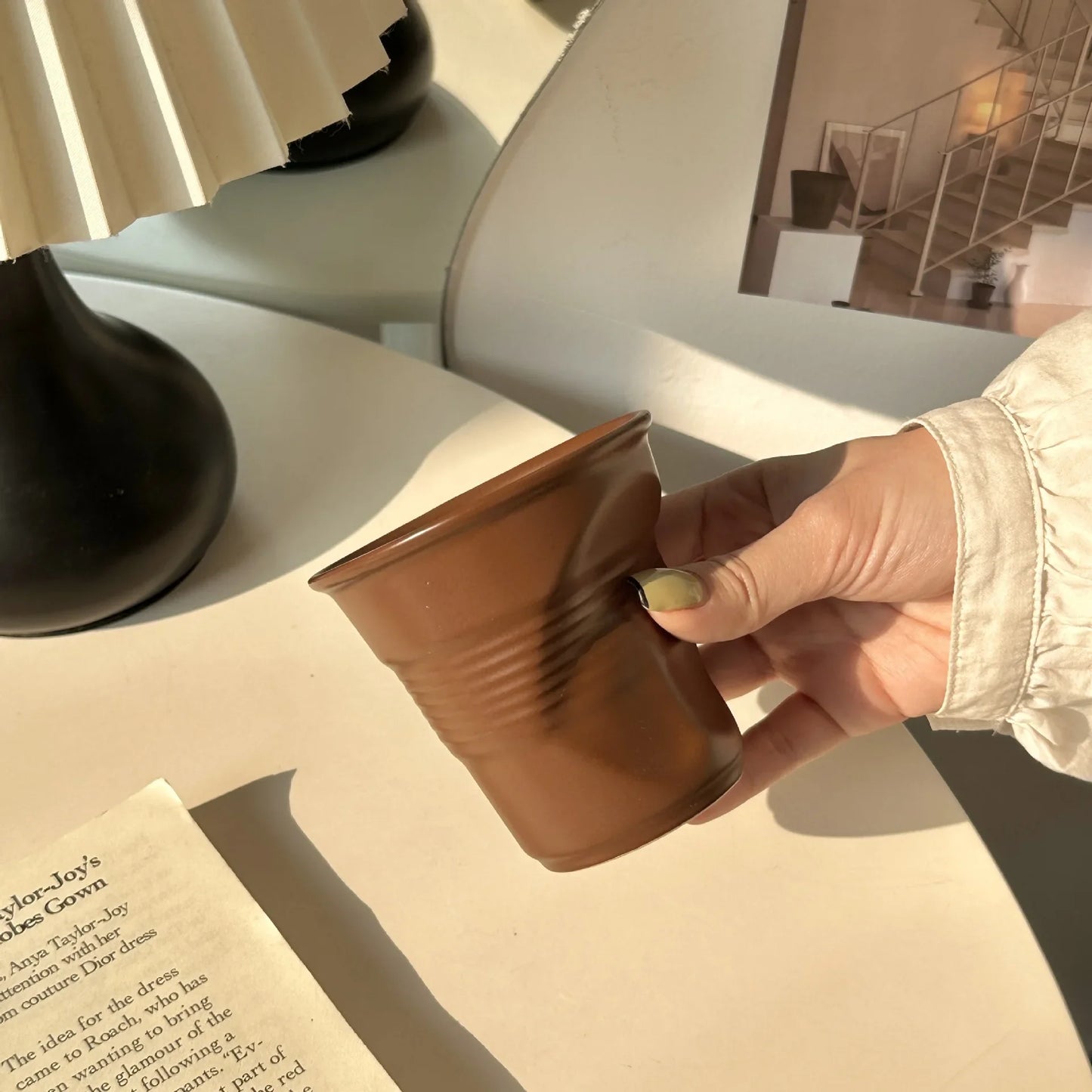 Irregular Ceramic Mug Hand-pinch Coffee Cup Mugs Funny Glass Drinking Glasses Kawaii Cup Cool Stuff Holiday Gift Cups and Mugs