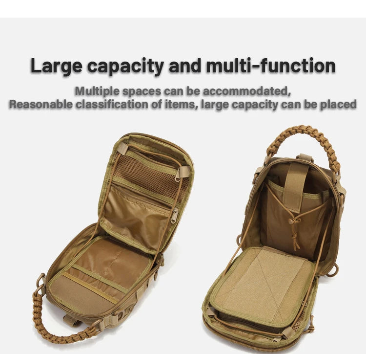Military Tactical Backpack Shoulder Bag  Chest bag Men Outdoor Hiking Camping  Army Hunting Fishing Pack Sling Molle Usb bag bag
