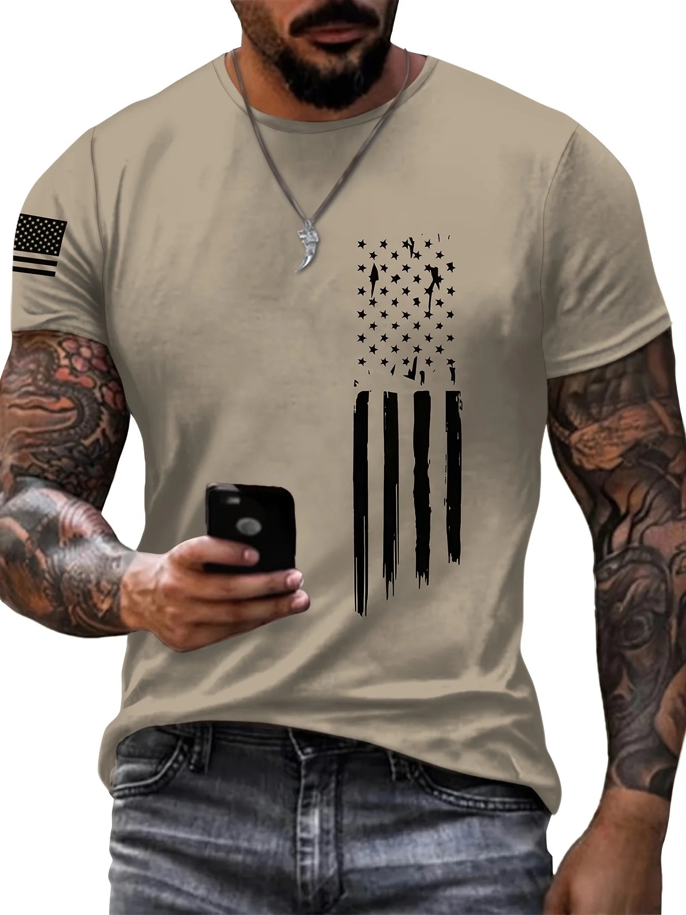 Men'S T-Shirt with a Simple Striped 3D Digital Print,a New Fashion Trend for Summer2025Featuring a Cool Street Style with Short