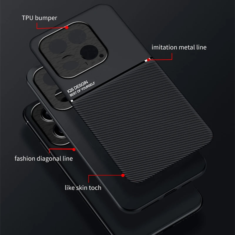 Rugged Non-Slip Case for Xiaomi 15T 14T 14 Ultra 13T Pro 13 Lite 12 12T 11T Cover With Car Magnetic Holder Coque Fundas Capa