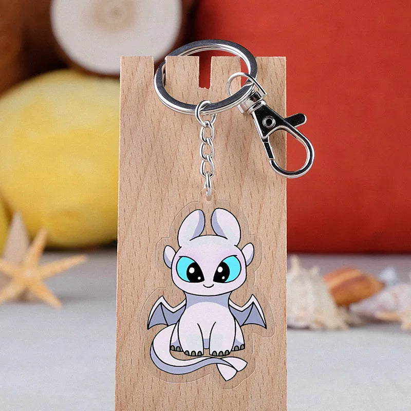 Creative keychain dragon Cute Cartoon Couple DIY Buckle Pendant with Male and Female Ring Ins Personalized