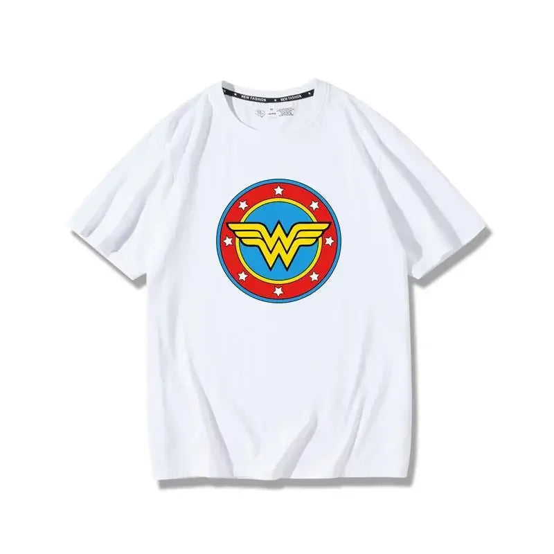 BeastKingdom Batman Superman Wonder Woman The Flash Cartoon Anime Peripheral T-shirt Creative Summer Loose Casual Short Sleeve