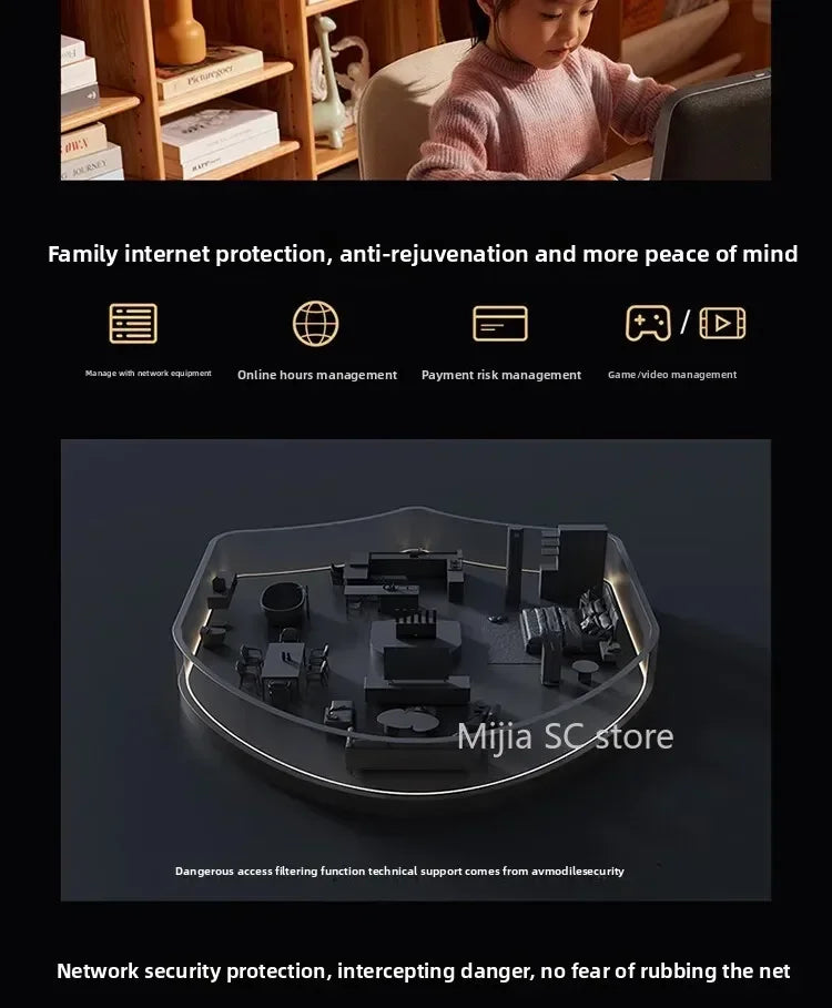Xiaomi Mijia Router BE6500 WiFi 7 6500M Full 2.5G Network Port 4-core Qualcomm Processor loT Smart Linkage Network Security Home