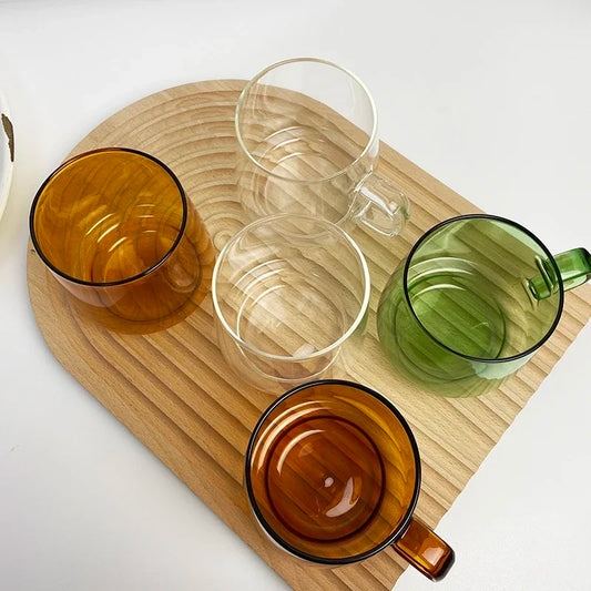 YOMDID Colorful Coffee Mug High Borosilicate Glass Coffee Cup Tea Juice Milk Water Mug Durable caneca tazas Heat Resistant