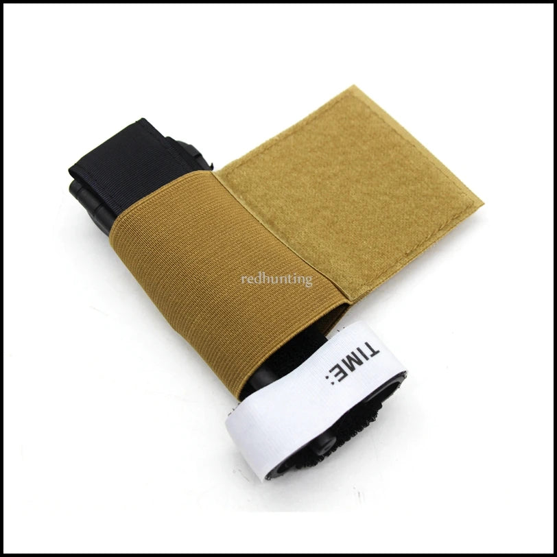 Tourniquet Holder with Hook & Loop Hunting Combat Elastic First Aid Pouch Outdoor Emegency Medical Pouch for JPC Vest