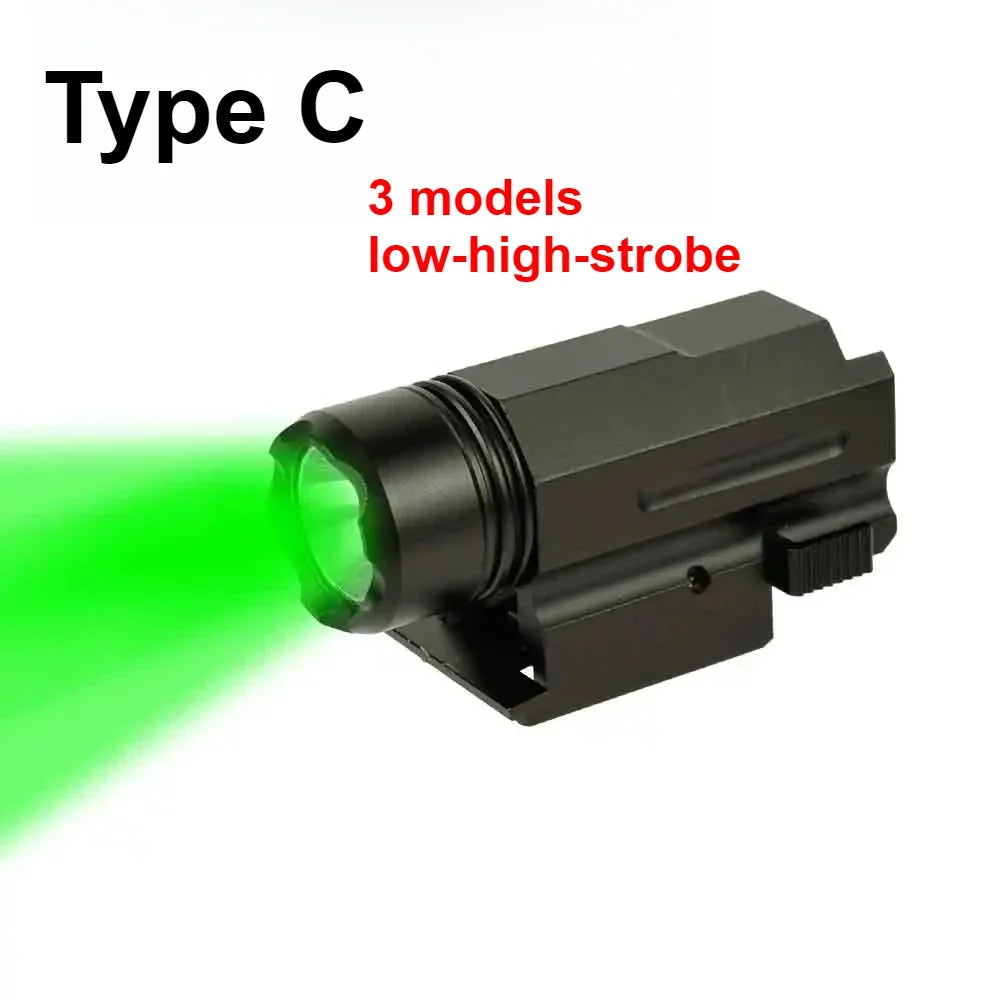 Airsoft Pistol Light Tactical Mini Gun Flashlight QD Quick Release Rifle Torch G17 G18C G22 20mm Rail Handgun G19 Hunting