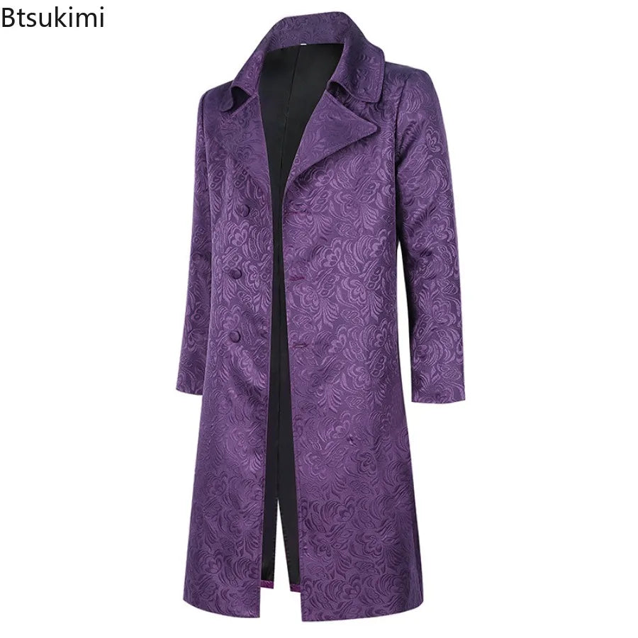 2025 Joker Men's Coat Cosplay Costume Movie Same Style Clothing Halloween Comic-Con Party Carnival Props Adult Windbreake Gift