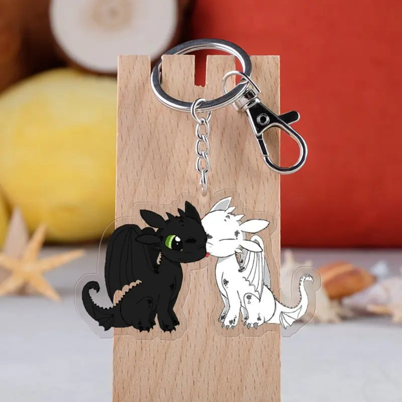 Creative keychain dragon Cute Cartoon Couple DIY Buckle Pendant with Male and Female Ring Ins Personalized