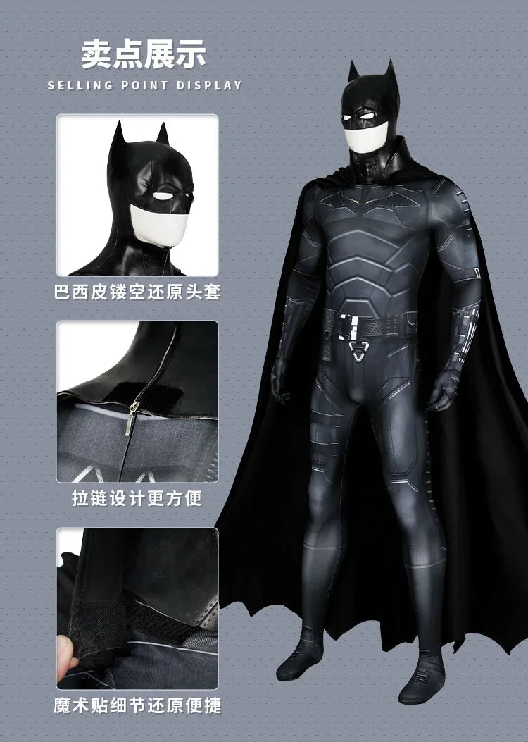 Anime Detective Comics Batman Cosplay Costume Uniform Halloween Carnival Party Christmas Play Role Clothes Clothing