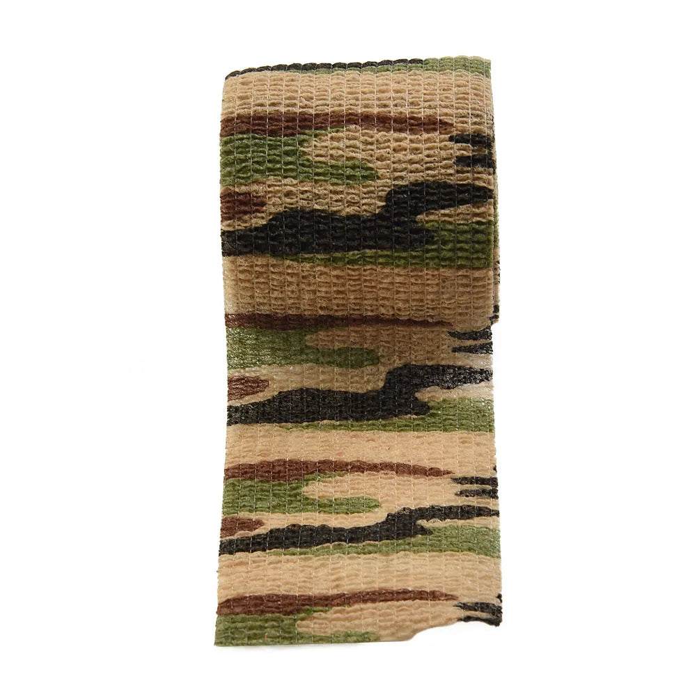 Hand Tool Camo Form Reusable Self Cling Camo Hunting Rifle Provide Insulation Fabric Tape Wrap Polyester Camouflage Equipment