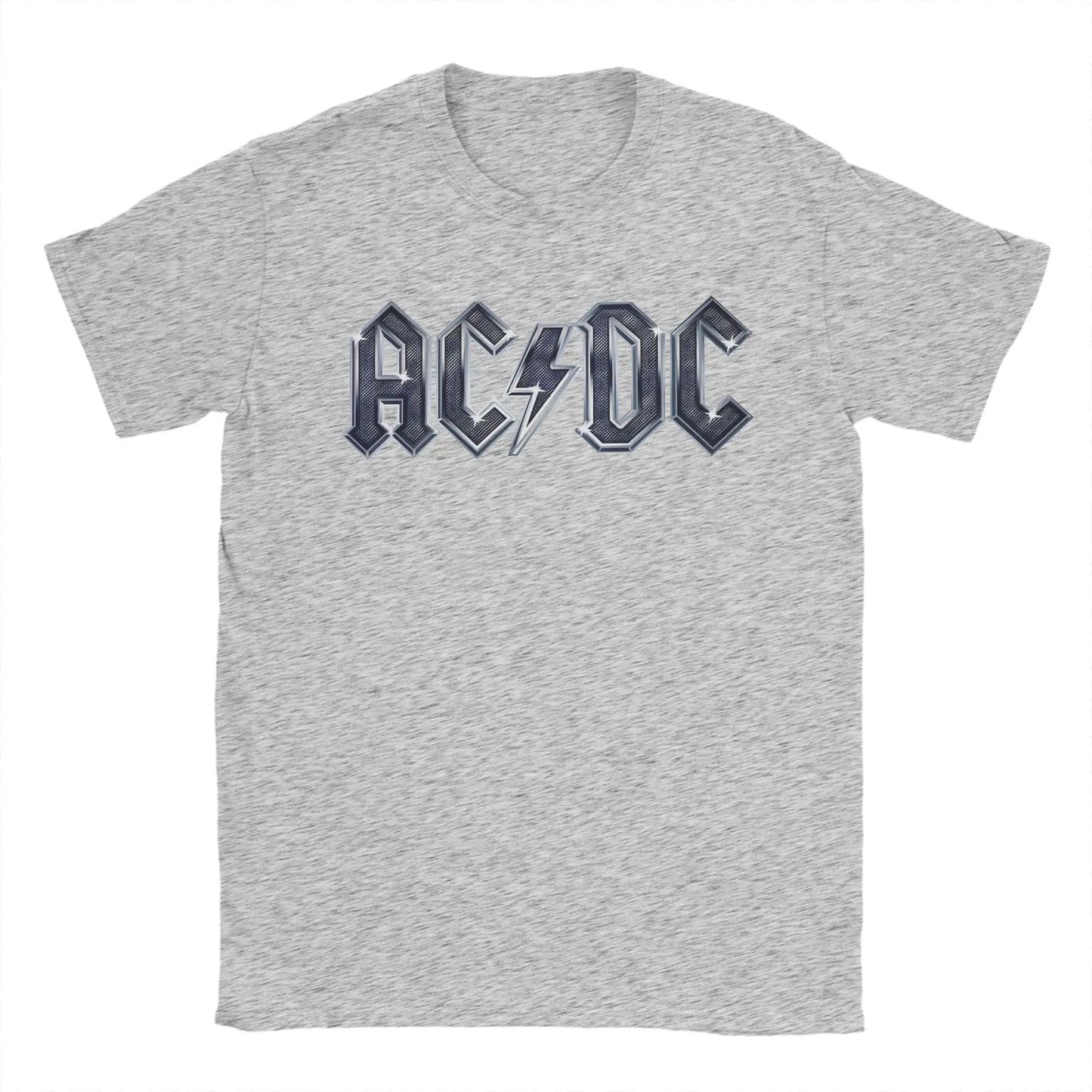 AC-DC T Shirts Men Pure Cotton Funny T-Shirt Crew Neck  Tees Short Sleeve Clothing 4XL 5XL